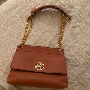 Tory Burch salmon Britten adjustable crossbody
